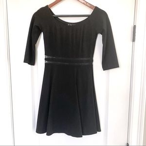 Lulu’s Sheer Panel Waist Off Shoulder Mini Dress (S)
